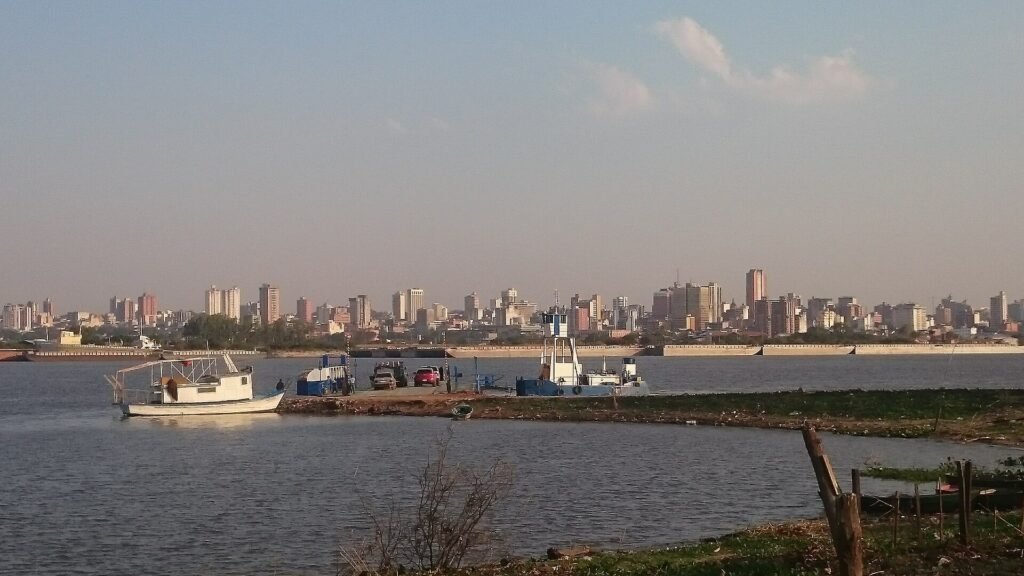 Asunción seen from Chaco’i, across the Paraguay River.