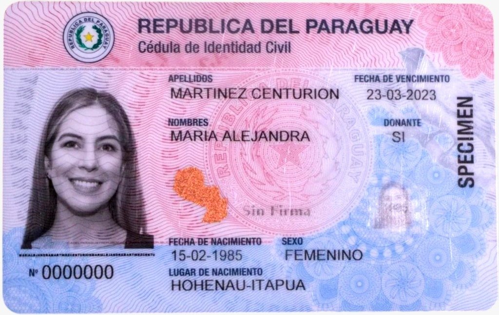 Paraguayan CédulaCédula de Identidad Civil