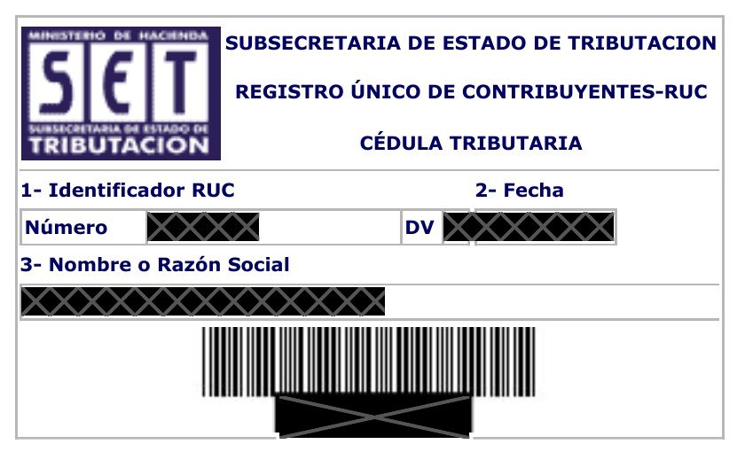 RUC — tax numberRegistro Único de Contribuyentes