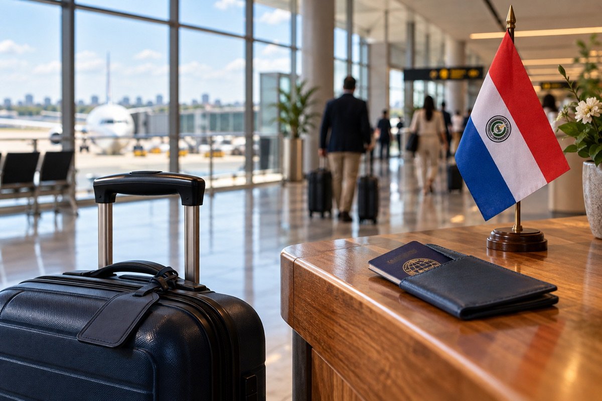 AI illustration: arrival and residency in Paraguay